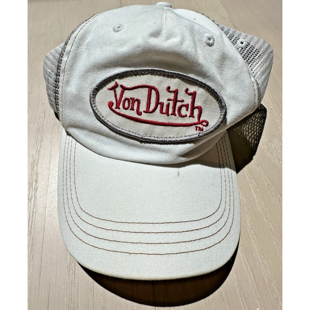 Von Dutch Logo Trucker Hat Y2K Indie Sleaze Mesh Baseball Cap The Simple Life